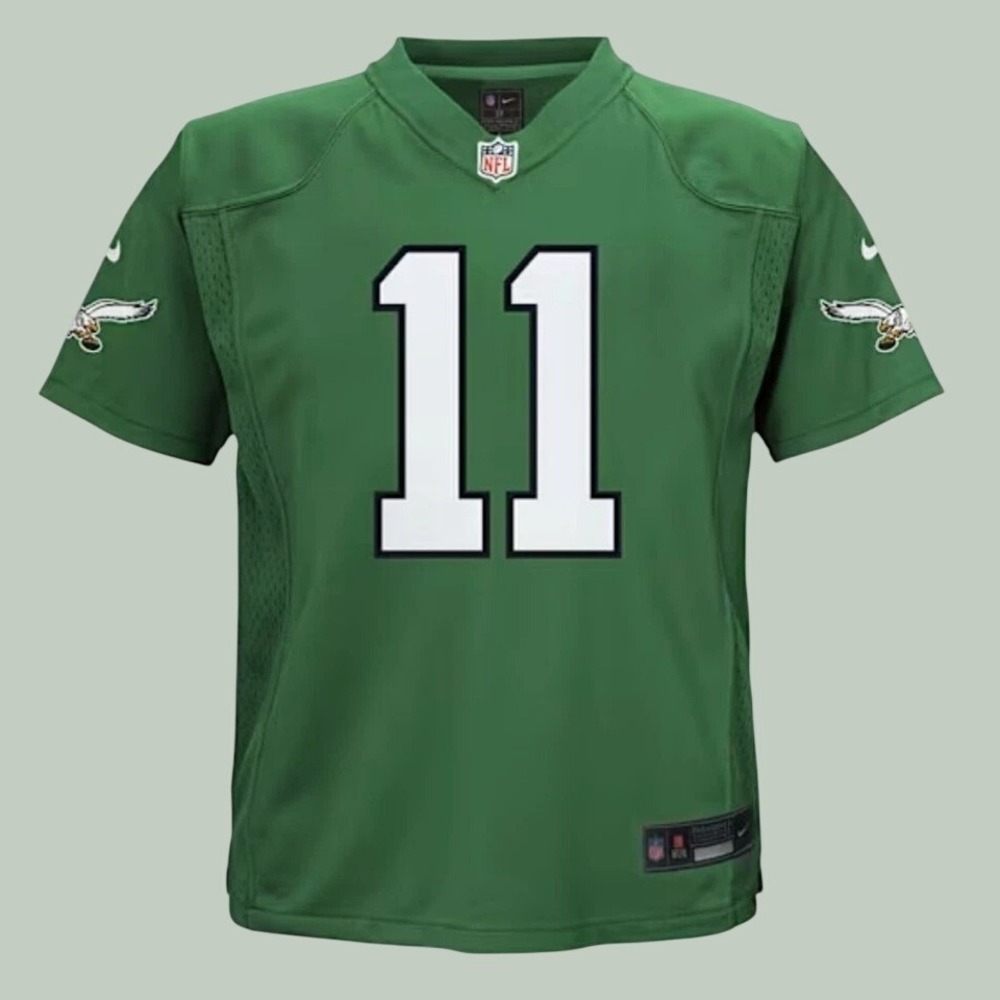 Nike Philadelphia Eagles AJ Brown Kelly Green Youth Large NFL Jersey NWOT